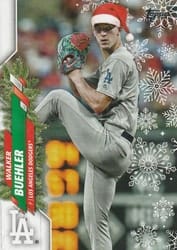 2020 Topps Holiday Base Set Walker Buehler #HW114b card
