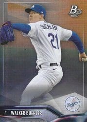 2021 Bowman Platinum Base Set Walker Buehler #60 card