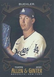 2021 Topps Allen & Ginter X Base Set Walker Buehler #48 card