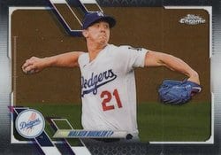 2021 Topps Chrome Base Set Walker Buehler #157 card