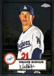 2021 Topps Chrome Platinum Anniversary Base Set Walker Buehler #183 card