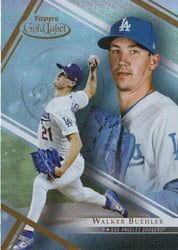 2021 Topps Gold Label Base Set Walker Buehler #28 card