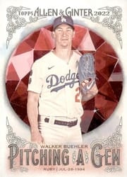 2022 Topps Allen & Ginter Pitching a Gem Walker Buehler #PAG-11 card