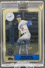 2022 Topps Clearly Authentic 1987 Topps Baseball Autographs Walker Buehler #87TBA-WB card