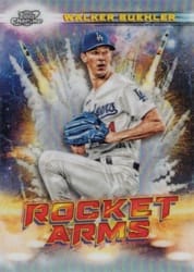 2022 Topps Cosmic Chrome Rocket Arms Walker Buehler #RA-8 card