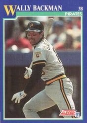 1991 Score Base Set Wally Backman #16 card