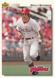 1992 Upper Deck Base Set Wally Backman #350 card