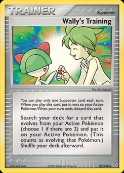Emerald Wally's Training #85 card