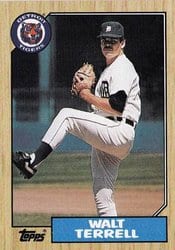 1987 Topps Base Set Walt Terrell #72 card