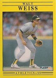 1991 Fleer Base Set Walt Weiss #26 card