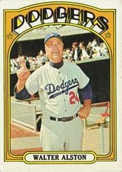 1972 Topps Base Set Walter Alston #749 card