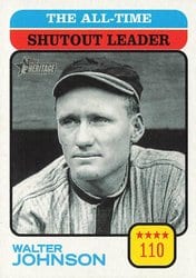 2022 Topps Heritage Base Set Walter Johnson #477 card