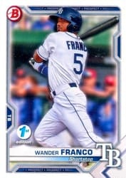 2021 Bowman 1st Edition Base Set Wander Franco #BP-57 card