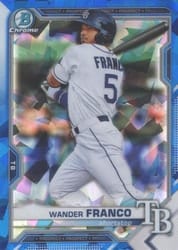 2021 Bowman Sapphire Edition Base Set Wander Franco #BCP-57 card