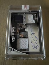 2022 Panini Absolute Tools of the Trade 3 Swatch Signatures Wander Franco #TT3S-WF card