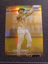 2022 Stadium Club Wander Franco Chrome Gold Minted #100 card