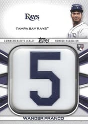 2022 Topps Player Number Jersey Medallions Wander Franco #JNM-WF card