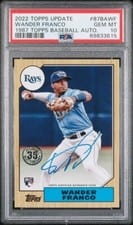 2022 Topps Update 1987 Topps Autographs Wander Franco #87BA-WF card