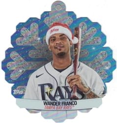 2023 Topps Holiday Oversized Die-Cut MLB Ornaments Wander Franco #MLBDC-11 card