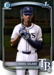 2025 Bowman Chrome Prospects Warel Solano #BCP-225 card