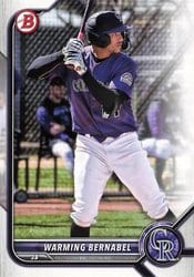 2022 Bowman Draft Base Set Warming Bernabel #BD-179 card