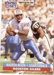1991 Pro Set Base Set Warren Moon #167 card
