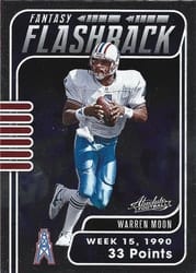2020 Panini Absolute Fantasy Flashback Warren Moon #15 card