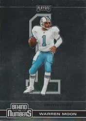 2020 Panini Playoff Behind the Numbers Warren Moon #BTN-13 card