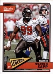 2018 Panini Classics Base Set Warren Sapp #186 card