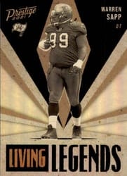 2021 Panini Prestige Living Legends Warren Sapp #LL-8 card