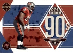 2022 Panini Legacy Decade of Dominance Warren Sapp #DD-9 card