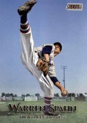 2019 Stadium Club Base Set Warren Spahn #205 card