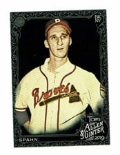 2019 Topps Allen & Ginter X Warren Spahn #387 card