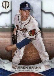 2019 Topps Tribute Base Set Warren Spahn #19 card
