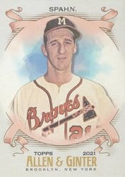 2021 Topps Allen & Ginter Base Set Warren Spahn #59 card