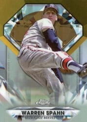 2022 Topps Chrome Update Diamond Greats Die-Cuts Warren Spahn #DGC-63 card