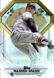 2022 Topps Update Diamond Greats Die-Cuts Warren Spahn #DGDC-63 card