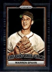 2023 Panini Prizm The Old Ball Game Warren Spahn #OBG6 card