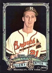 2025 Topps Allen & Ginter X Base Set Warren Spahn #33 card