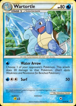 2010 HS—Unleashed Wartortle #42 card
