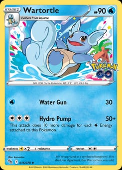 2022 Pokémon GO Wartortle #16 card