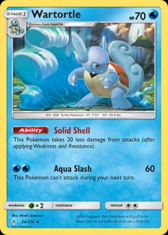 2019 Unbroken Bonds Wartortle #34 card