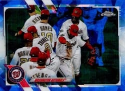 2021 Topps Chrome Sapphire Edition Base Set Washington Nationals #58 card