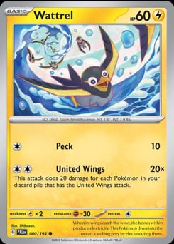 Paldea Evolved Wattrel #80 card