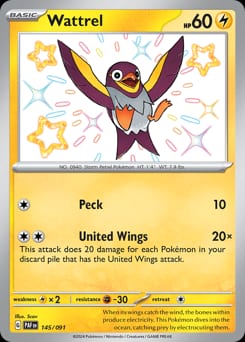 Paldean Fates Wattrel #145 card