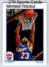 1991-92 Hoops Base Set Wayman Tisdale #187 card
