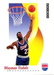 1991-92 SkyBox Base Set Wayman Tisdale #252 card