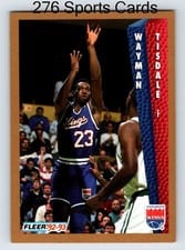 1992-93 Fleer Base Set Wayman Tisdale #199 card