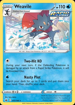 Chilling Reign Weavile #31 card