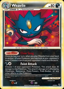 2010 HS—Undaunted Weavile #25 card